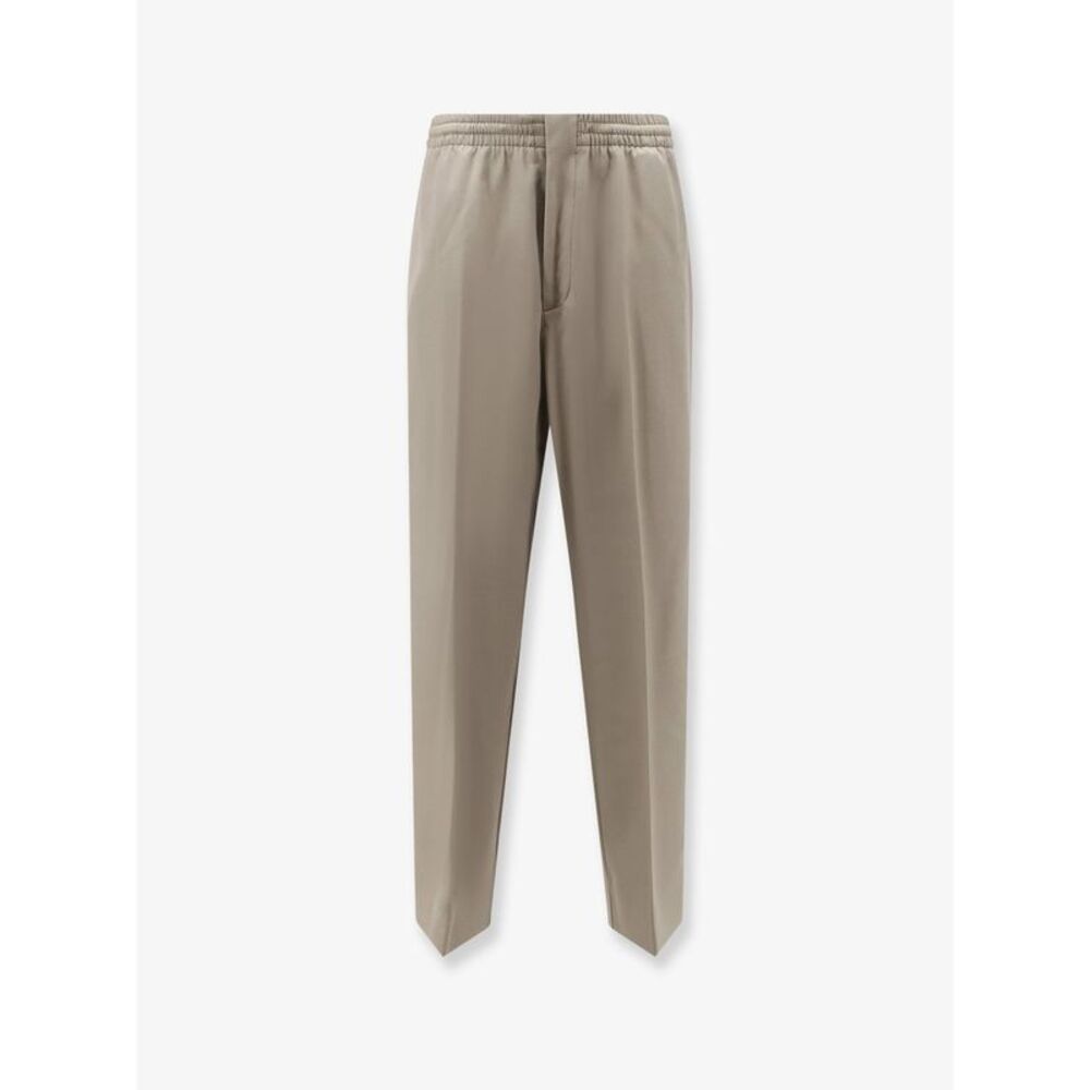 Bottega Veneta Men Light Wool Trousers With Drawstring